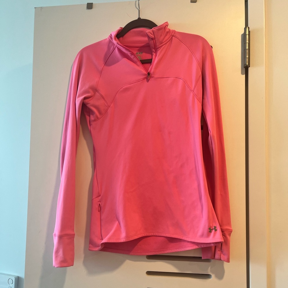 Medium pink dri fit long sleeve top